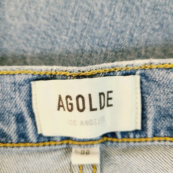 Agolde Straight Leg Jeans in Light Blue Wash - Picture 7 of 13